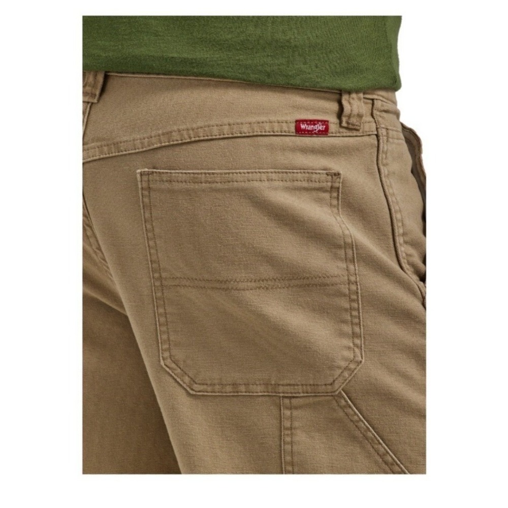 Wrangler Carpenter Shorts Mens 42 Petrified Oak Khaki 10" Inseam Pockets NWT - Picture 4 of 8